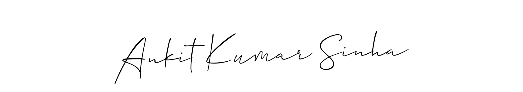 Make a beautiful signature design for name Ankit Kumar Sinha. With this signature (Allison_Script) style, you can create a handwritten signature for free. Ankit Kumar Sinha signature style 2 images and pictures png