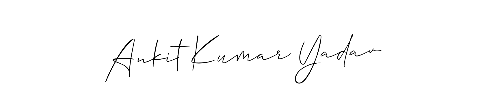 Use a signature maker to create a handwritten signature online. With this signature software, you can design (Allison_Script) your own signature for name Ankit Kumar Yadav. Ankit Kumar Yadav signature style 2 images and pictures png