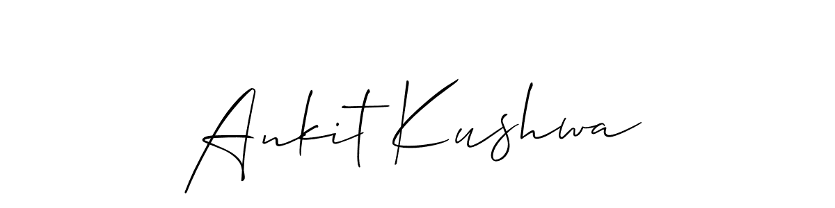 Make a beautiful signature design for name Ankit Kushwa. With this signature (Allison_Script) style, you can create a handwritten signature for free. Ankit Kushwa signature style 2 images and pictures png