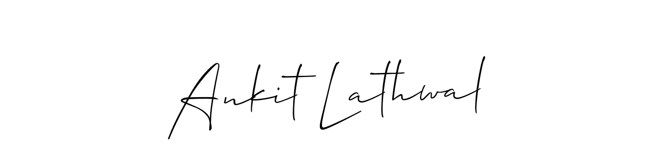 The best way (Allison_Script) to make a short signature is to pick only two or three words in your name. The name Ankit Lathwal include a total of six letters. For converting this name. Ankit Lathwal signature style 2 images and pictures png