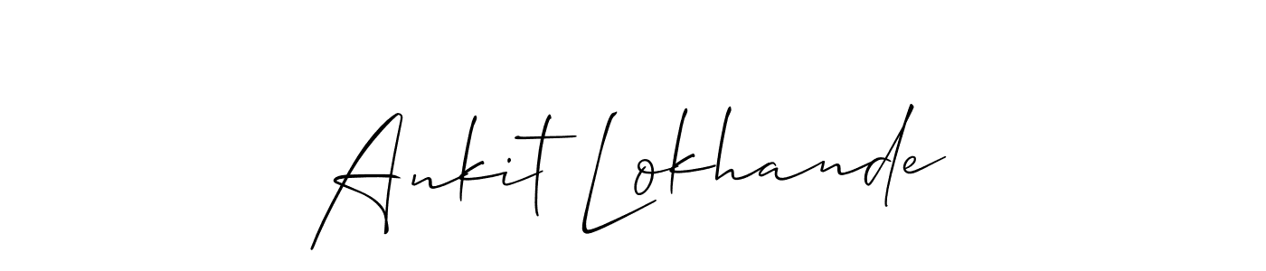 Use a signature maker to create a handwritten signature online. With this signature software, you can design (Allison_Script) your own signature for name Ankit Lokhande. Ankit Lokhande signature style 2 images and pictures png