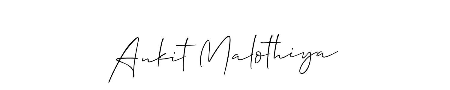 Make a short Ankit Malothiya signature style. Manage your documents anywhere anytime using Allison_Script. Create and add eSignatures, submit forms, share and send files easily. Ankit Malothiya signature style 2 images and pictures png