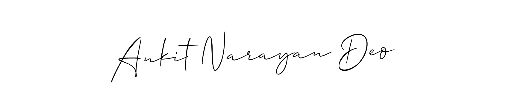 Design your own signature with our free online signature maker. With this signature software, you can create a handwritten (Allison_Script) signature for name Ankit Narayan Deo. Ankit Narayan Deo signature style 2 images and pictures png