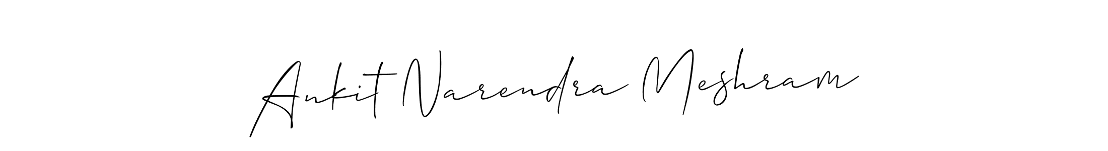 Make a beautiful signature design for name Ankit Narendra Meshram. With this signature (Allison_Script) style, you can create a handwritten signature for free. Ankit Narendra Meshram signature style 2 images and pictures png