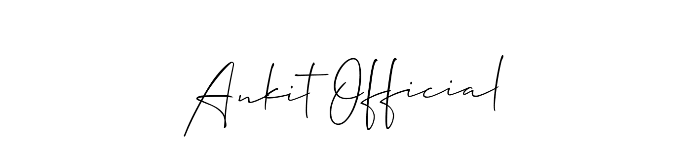 Once you've used our free online signature maker to create your best signature Allison_Script style, it's time to enjoy all of the benefits that Ankit Official name signing documents. Ankit Official signature style 2 images and pictures png
