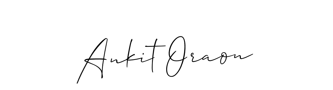 Use a signature maker to create a handwritten signature online. With this signature software, you can design (Allison_Script) your own signature for name Ankit Oraon. Ankit Oraon signature style 2 images and pictures png