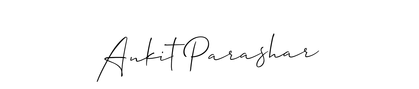 Use a signature maker to create a handwritten signature online. With this signature software, you can design (Allison_Script) your own signature for name Ankit Parashar. Ankit Parashar signature style 2 images and pictures png