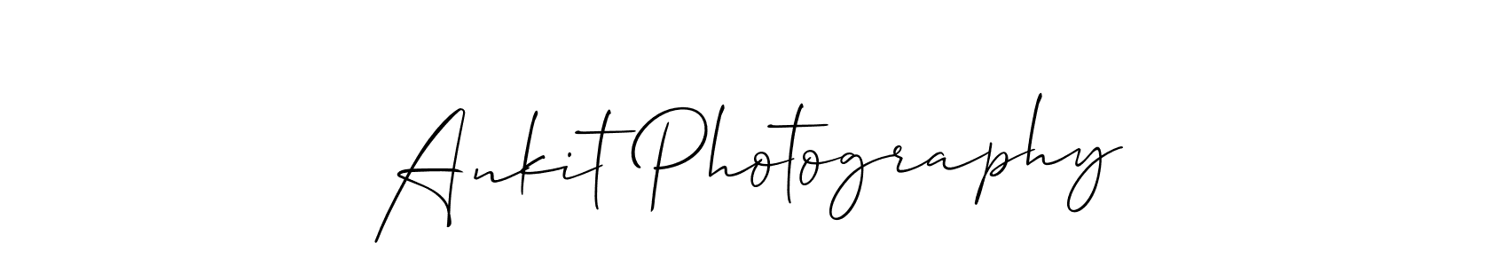 Create a beautiful signature design for name Ankit Photography. With this signature (Allison_Script) fonts, you can make a handwritten signature for free. Ankit Photography signature style 2 images and pictures png