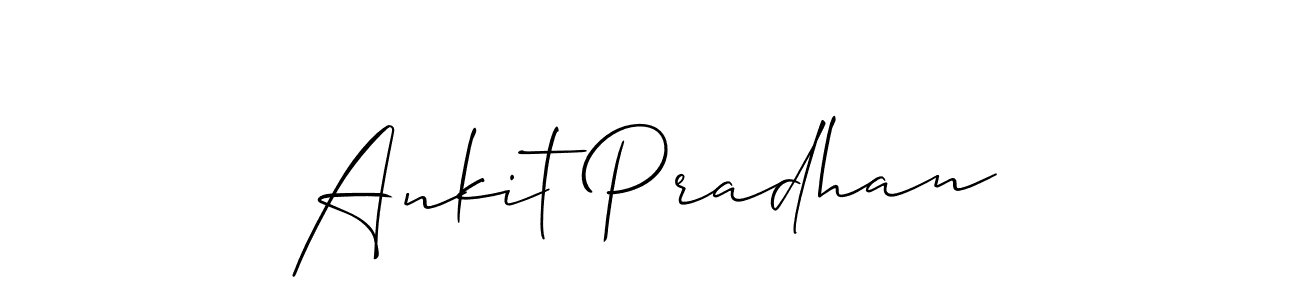 Make a beautiful signature design for name Ankit Pradhan. With this signature (Allison_Script) style, you can create a handwritten signature for free. Ankit Pradhan signature style 2 images and pictures png