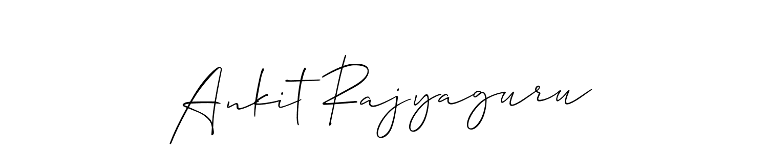Also we have Ankit Rajyaguru name is the best signature style. Create professional handwritten signature collection using Allison_Script autograph style. Ankit Rajyaguru signature style 2 images and pictures png