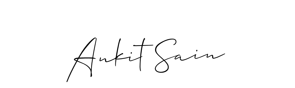 How to make Ankit Sain signature? Allison_Script is a professional autograph style. Create handwritten signature for Ankit Sain name. Ankit Sain signature style 2 images and pictures png