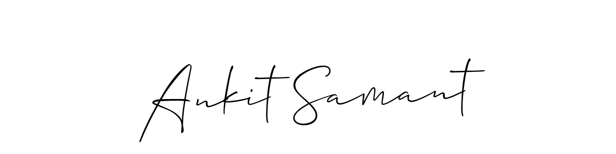 How to make Ankit Samant name signature. Use Allison_Script style for creating short signs online. This is the latest handwritten sign. Ankit Samant signature style 2 images and pictures png