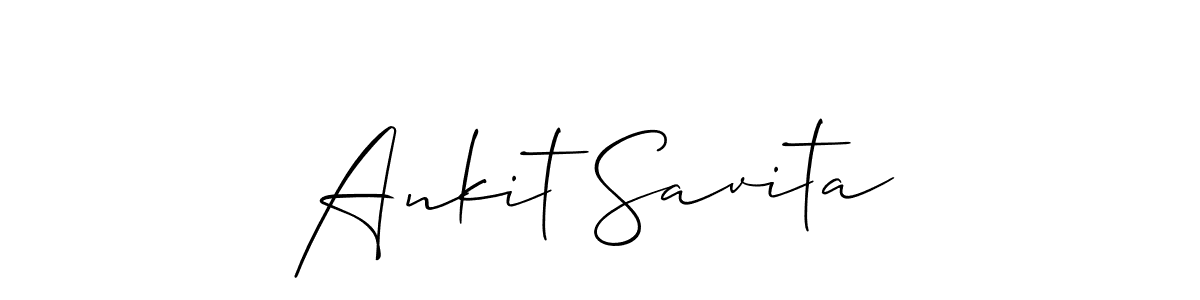 Allison_Script is a professional signature style that is perfect for those who want to add a touch of class to their signature. It is also a great choice for those who want to make their signature more unique. Get Ankit Savita name to fancy signature for free. Ankit Savita signature style 2 images and pictures png