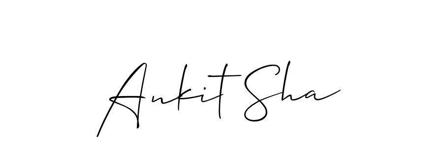 Make a beautiful signature design for name Ankit Sha. With this signature (Allison_Script) style, you can create a handwritten signature for free. Ankit Sha signature style 2 images and pictures png