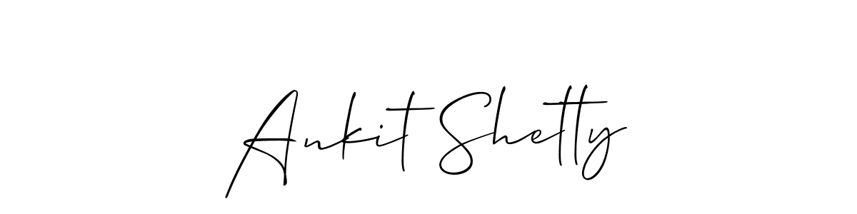 The best way (Allison_Script) to make a short signature is to pick only two or three words in your name. The name Ankit Shetty include a total of six letters. For converting this name. Ankit Shetty signature style 2 images and pictures png