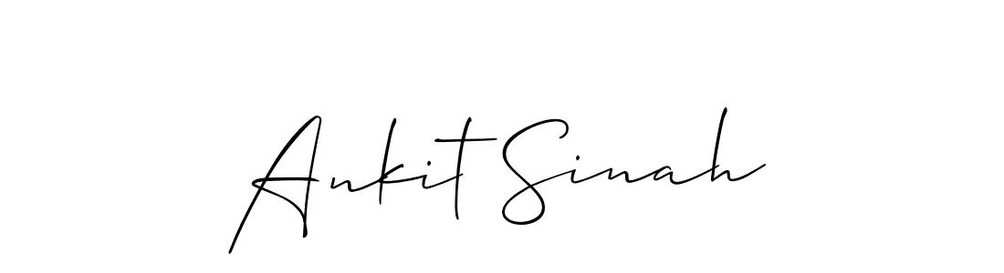 Ankit Sinah stylish signature style. Best Handwritten Sign (Allison_Script) for my name. Handwritten Signature Collection Ideas for my name Ankit Sinah. Ankit Sinah signature style 2 images and pictures png