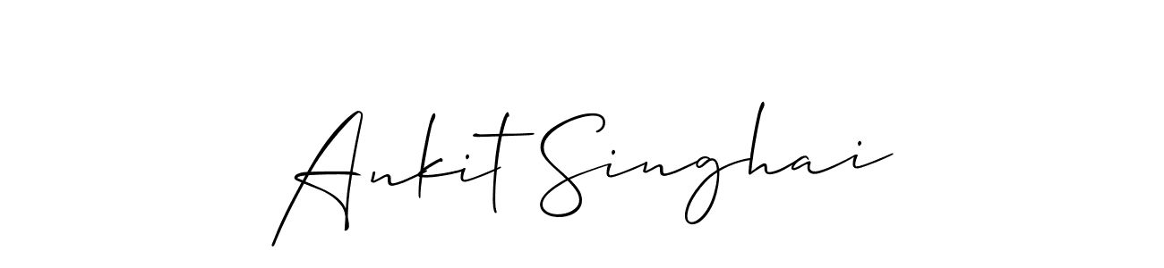 Make a short Ankit Singhai signature style. Manage your documents anywhere anytime using Allison_Script. Create and add eSignatures, submit forms, share and send files easily. Ankit Singhai signature style 2 images and pictures png