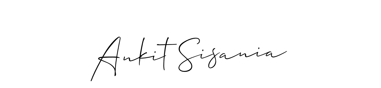 Ankit Sisania stylish signature style. Best Handwritten Sign (Allison_Script) for my name. Handwritten Signature Collection Ideas for my name Ankit Sisania. Ankit Sisania signature style 2 images and pictures png