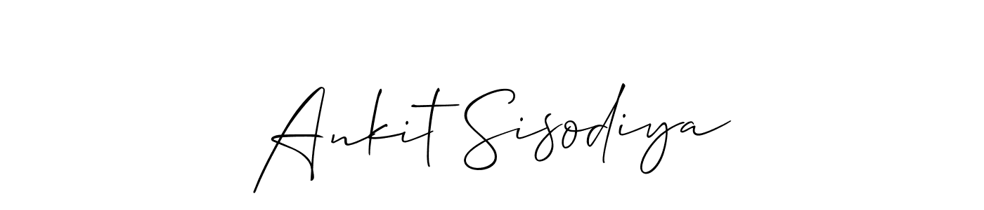 Ankit Sisodiya stylish signature style. Best Handwritten Sign (Allison_Script) for my name. Handwritten Signature Collection Ideas for my name Ankit Sisodiya. Ankit Sisodiya signature style 2 images and pictures png