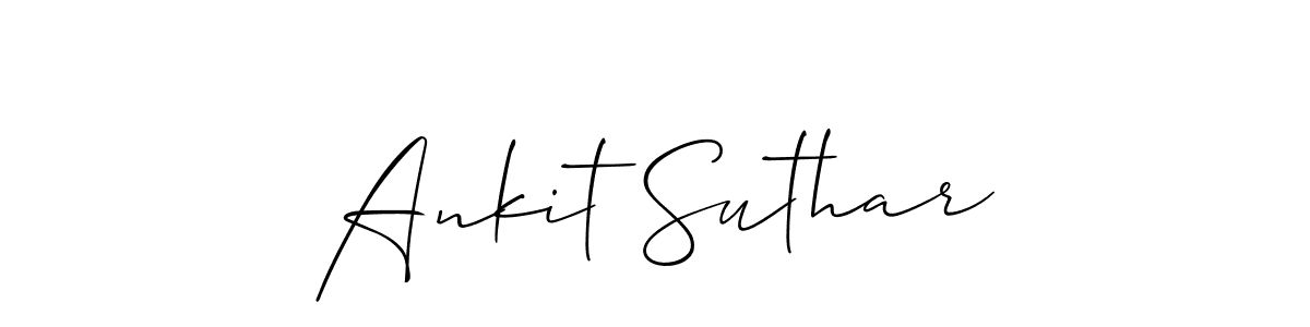 if you are searching for the best signature style for your name Ankit Suthar. so please give up your signature search. here we have designed multiple signature styles  using Allison_Script. Ankit Suthar signature style 2 images and pictures png