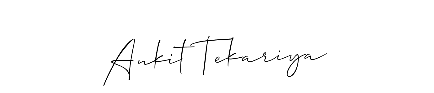How to make Ankit Tekariya name signature. Use Allison_Script style for creating short signs online. This is the latest handwritten sign. Ankit Tekariya signature style 2 images and pictures png