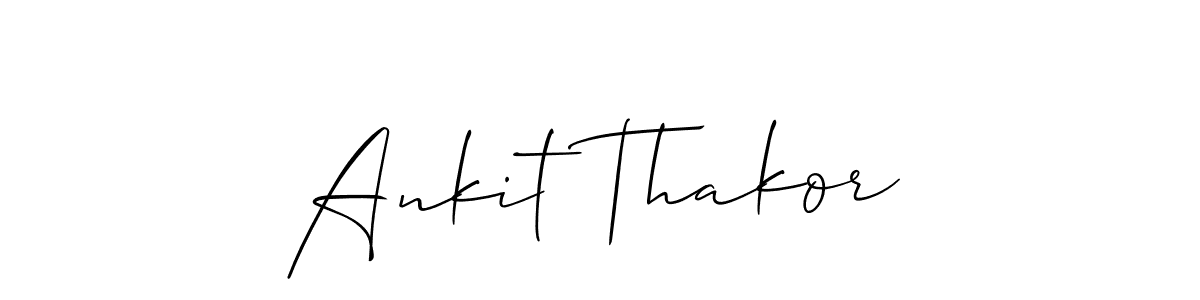 Create a beautiful signature design for name Ankit Thakor. With this signature (Allison_Script) fonts, you can make a handwritten signature for free. Ankit Thakor signature style 2 images and pictures png