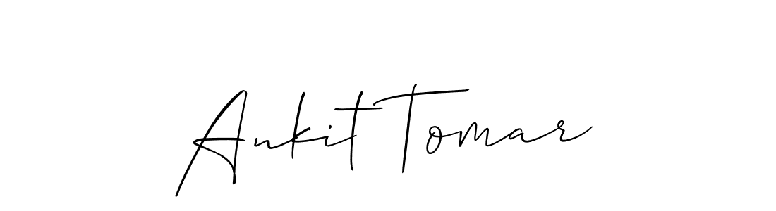 How to make Ankit Tomar name signature. Use Allison_Script style for creating short signs online. This is the latest handwritten sign. Ankit Tomar signature style 2 images and pictures png