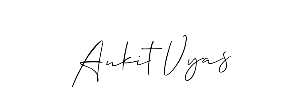 Create a beautiful signature design for name Ankit Vyas. With this signature (Allison_Script) fonts, you can make a handwritten signature for free. Ankit Vyas signature style 2 images and pictures png