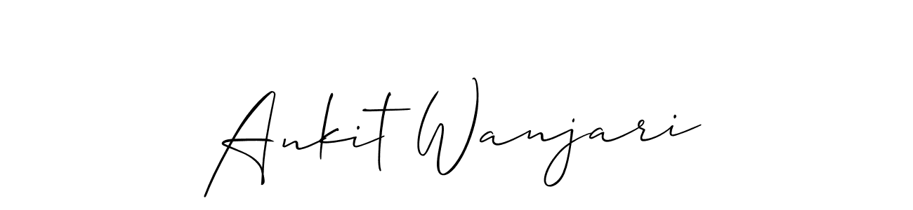 You should practise on your own different ways (Allison_Script) to write your name (Ankit Wanjari) in signature. don't let someone else do it for you. Ankit Wanjari signature style 2 images and pictures png