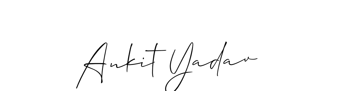 How to make Ankit Yadav name signature. Use Allison_Script style for creating short signs online. This is the latest handwritten sign. Ankit Yadav signature style 2 images and pictures png