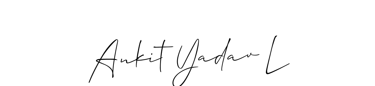 Design your own signature with our free online signature maker. With this signature software, you can create a handwritten (Allison_Script) signature for name Ankit Yadav L. Ankit Yadav L signature style 2 images and pictures png