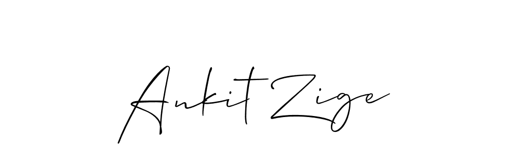 Also we have Ankit Zige name is the best signature style. Create professional handwritten signature collection using Allison_Script autograph style. Ankit Zige signature style 2 images and pictures png