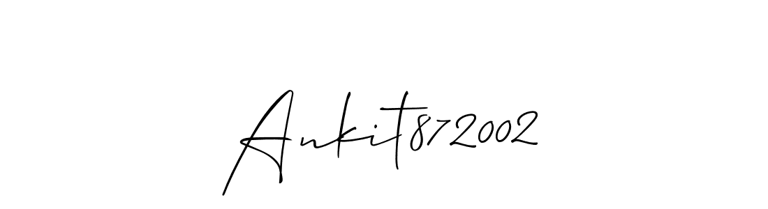 Make a beautiful signature design for name Ankit872002. With this signature (Allison_Script) style, you can create a handwritten signature for free. Ankit872002 signature style 2 images and pictures png