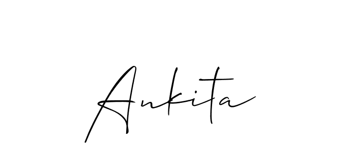 Design your own signature with our free online signature maker. With this signature software, you can create a handwritten (Allison_Script) signature for name Ankita . Ankita  signature style 2 images and pictures png