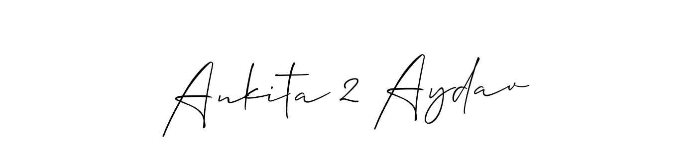 Make a beautiful signature design for name Ankita 2 Aydav. With this signature (Allison_Script) style, you can create a handwritten signature for free. Ankita 2 Aydav signature style 2 images and pictures png