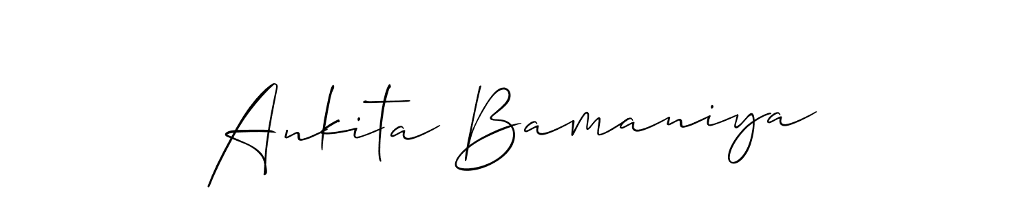 See photos of Ankita Bamaniya official signature by Spectra . Check more albums & portfolios. Read reviews & check more about Allison_Script font. Ankita Bamaniya signature style 2 images and pictures png