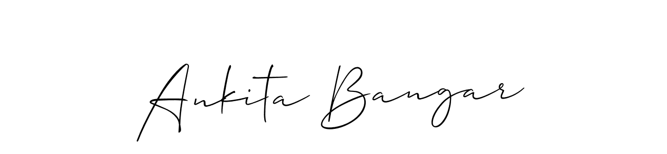 Use a signature maker to create a handwritten signature online. With this signature software, you can design (Allison_Script) your own signature for name Ankita Bangar. Ankita Bangar signature style 2 images and pictures png