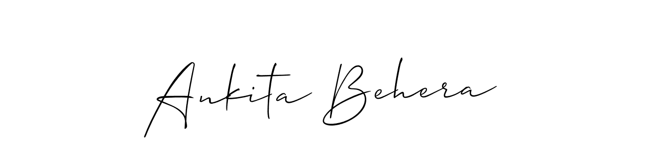 How to make Ankita Behera signature? Allison_Script is a professional autograph style. Create handwritten signature for Ankita Behera name. Ankita Behera signature style 2 images and pictures png