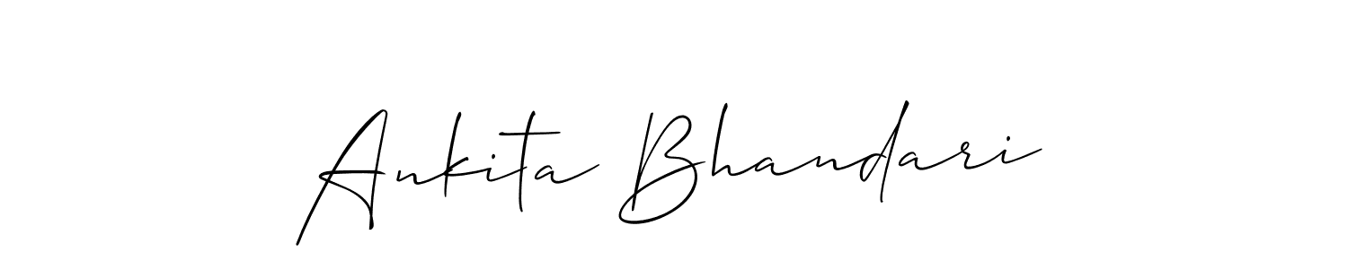 Design your own signature with our free online signature maker. With this signature software, you can create a handwritten (Allison_Script) signature for name Ankita Bhandari. Ankita Bhandari signature style 2 images and pictures png