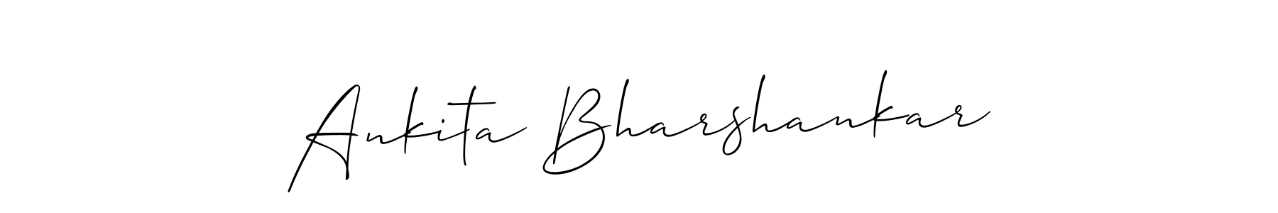 You can use this online signature creator to create a handwritten signature for the name Ankita Bharshankar. This is the best online autograph maker. Ankita Bharshankar signature style 2 images and pictures png