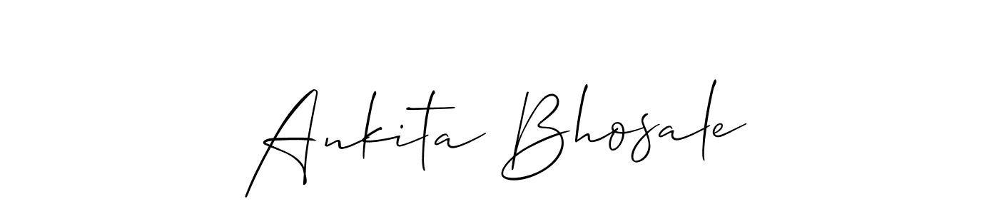 if you are searching for the best signature style for your name Ankita Bhosale. so please give up your signature search. here we have designed multiple signature styles  using Allison_Script. Ankita Bhosale signature style 2 images and pictures png
