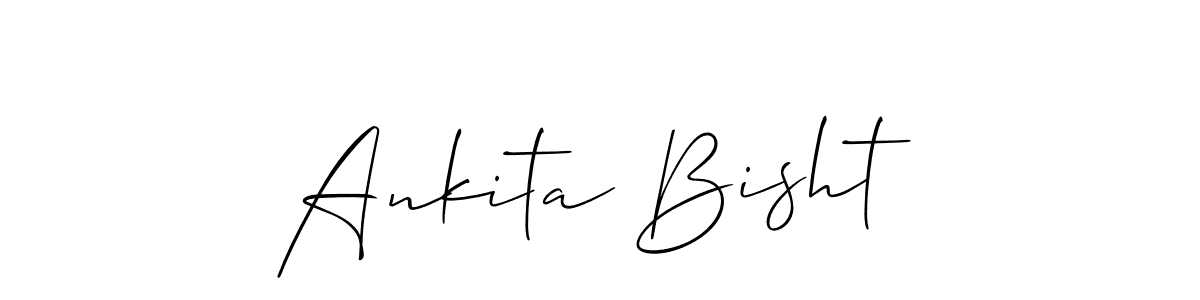 You should practise on your own different ways (Allison_Script) to write your name (Ankita Bisht) in signature. don't let someone else do it for you. Ankita Bisht signature style 2 images and pictures png