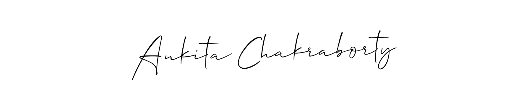 Also we have Ankita Chakraborty name is the best signature style. Create professional handwritten signature collection using Allison_Script autograph style. Ankita Chakraborty signature style 2 images and pictures png