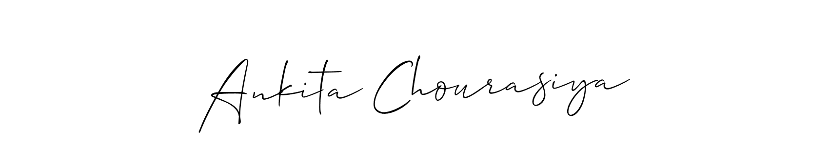 Make a short Ankita Chourasiya signature style. Manage your documents anywhere anytime using Allison_Script. Create and add eSignatures, submit forms, share and send files easily. Ankita Chourasiya signature style 2 images and pictures png