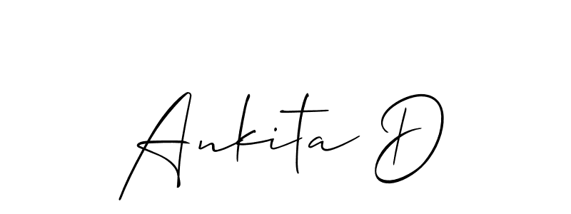 Make a beautiful signature design for name Ankita D. With this signature (Allison_Script) style, you can create a handwritten signature for free. Ankita D signature style 2 images and pictures png