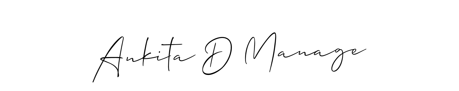 This is the best signature style for the Ankita D Manage name. Also you like these signature font (Allison_Script). Mix name signature. Ankita D Manage signature style 2 images and pictures png