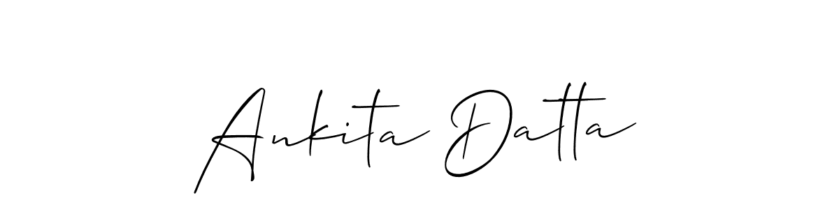 Also we have Ankita Datta name is the best signature style. Create professional handwritten signature collection using Allison_Script autograph style. Ankita Datta signature style 2 images and pictures png