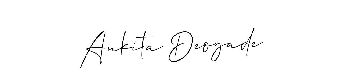 Make a beautiful signature design for name Ankita Deogade. With this signature (Allison_Script) style, you can create a handwritten signature for free. Ankita Deogade signature style 2 images and pictures png
