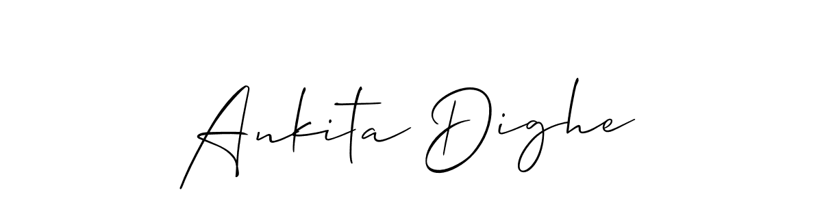 How to make Ankita Dighe signature? Allison_Script is a professional autograph style. Create handwritten signature for Ankita Dighe name. Ankita Dighe signature style 2 images and pictures png
