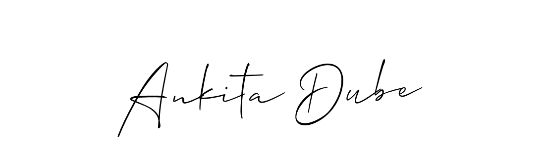 Also we have Ankita Dube name is the best signature style. Create professional handwritten signature collection using Allison_Script autograph style. Ankita Dube signature style 2 images and pictures png